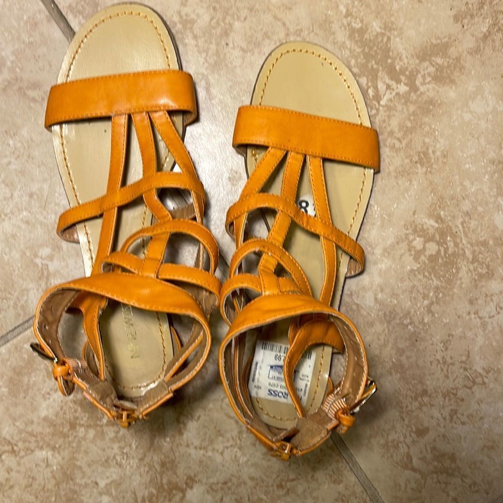 Orange Nine West sandals